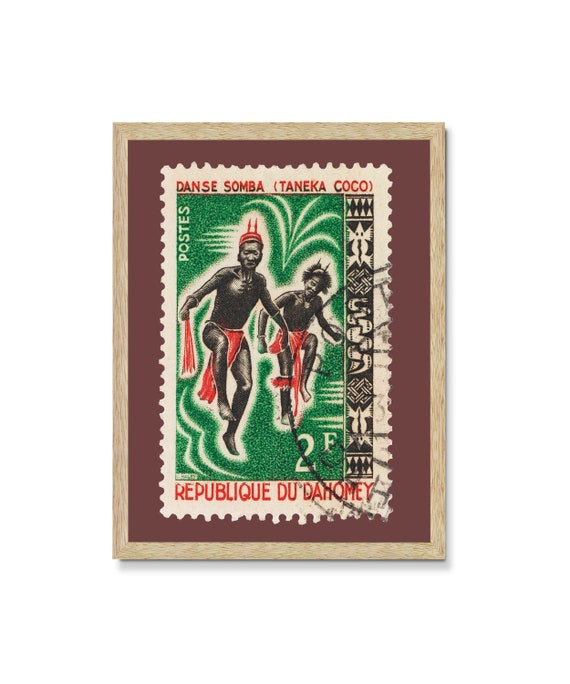 Republic of Dahomey Stamp Vintage African Stamp Art Postage Etsy