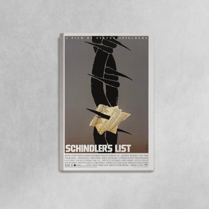 Schindlers Liste (1994) Poster, US, Special Print Leinwand, Original Amerikanisches Filmplakat, Saul Bass, Werbeplakat, Filmplakat Leinwand