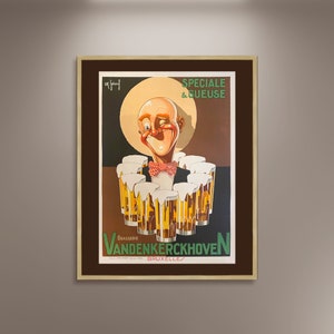 Póster de Brasserie Vandenkerckhoven, póster de Speciale & Geuse, póster publicitario de cine, pósteres antiguos, regalo de arte en lienzo