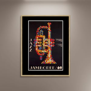 Jazz Jamboree 69 Poster Stampa Tela Incorniciata, Poster Musicale, Poster Jazz, Poster Film Polacco, Poster Pubblicitario, Poster Vintage, Tela Regalo