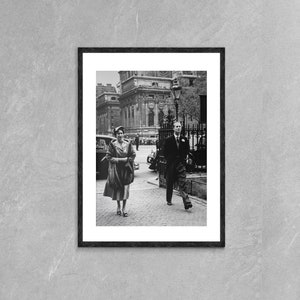 Her Majesty Queen Elizabeth II and Duke of Edinburgh, Prince Philip Photo Poster Framed Canvas Print, Royal Family, Canvas Wall Art