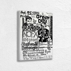 Flyer for Punk Poster, Wall hanging canvas, San Francisco, home decor poster