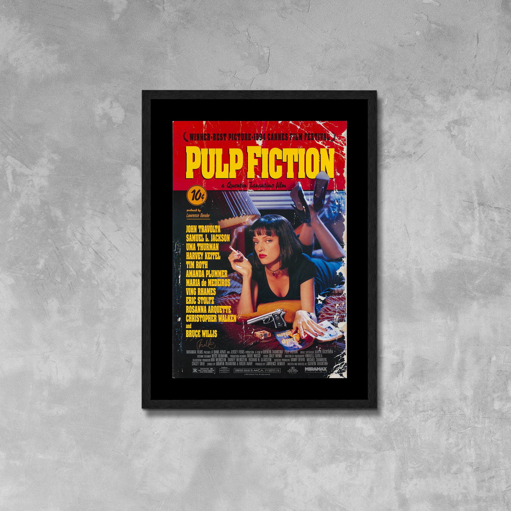 Poster Pulp Fiction divertente di Vincent Vega Film musicale per bagno e camera da letto Estetica artistica da parete 30 x 45 cm