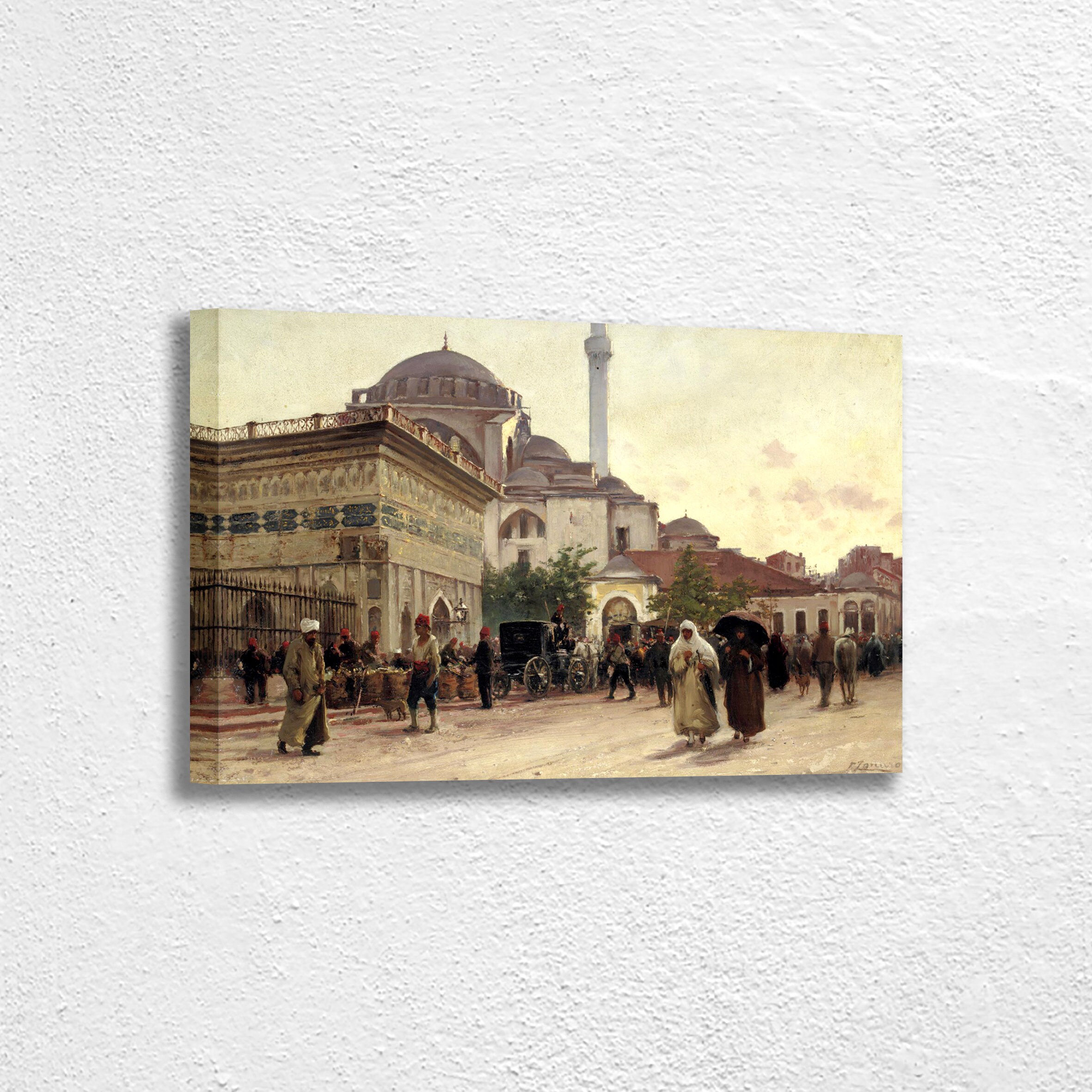 Daily Life in Ottoman Empire Painting Photo Canvas, by Fausto Zonaro
