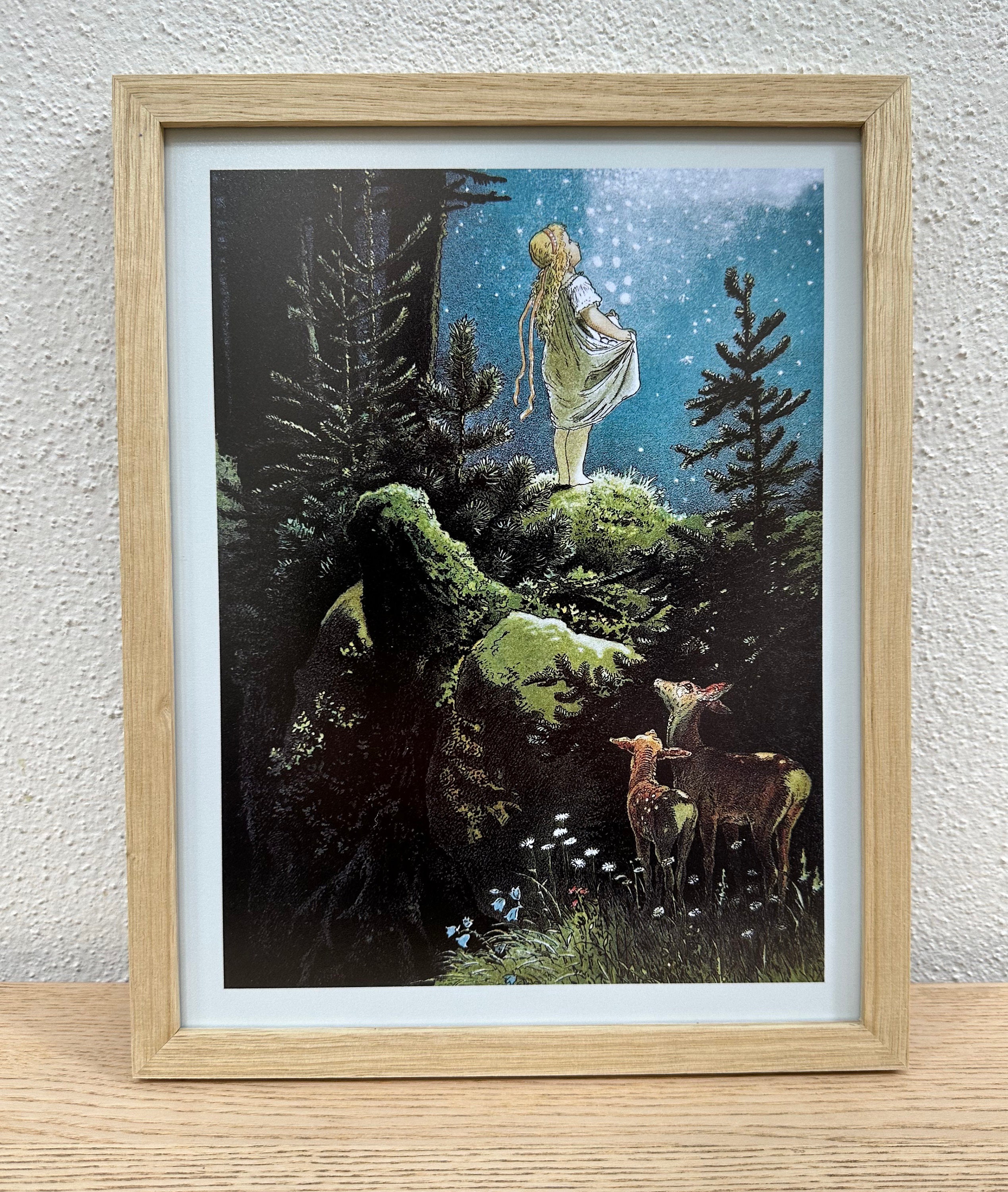 トールペイント作品　FAIRY TALES Grimm's Fairy Tales Canvas: the Star Coins, Viktor Paul Mohn Wall