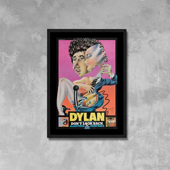 Bob Dylan 'don't Look Back' Movie Poster: Framed Canvas Print