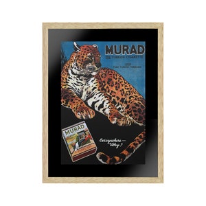 Murad The Turkish Cigarettes Vintage Poster, Wall Art, Abstract Wall Art, Modern Wall Art, Poster Paper or Canvas Print, Wall Decor