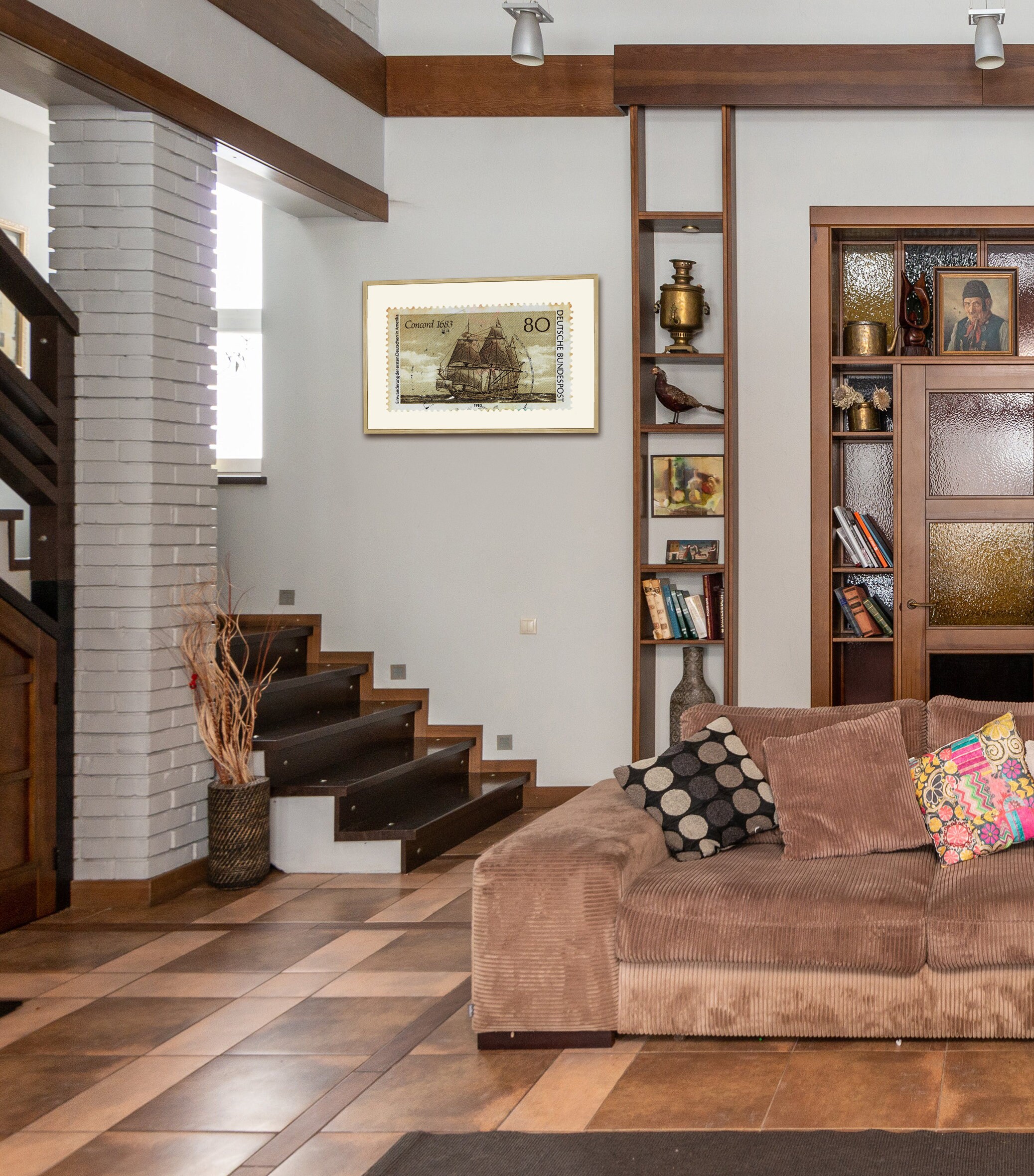 Concord 1683 Stamp Art Print: German Emigration Poster - Etsy