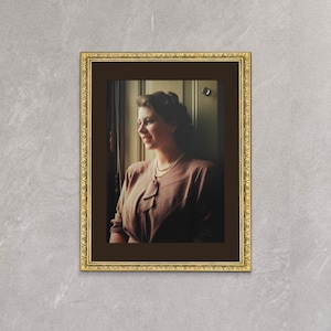 Queen Elizabeth II Youth Photo: Exclusive Framed Canvas Print