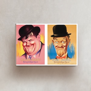 Stan Laurel e Oliver Hardy Circa 1938 MGM Celebrity Movie Poster Stampa su tela, Poster vintage, Poster pubblicitario cinematografico, Arte murale su tela