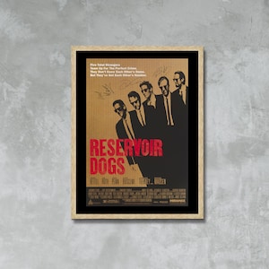 Stausee Hunde Film Poster gerahmt Leinwand Druck, 1992 Film, Vintage Plakat, Filmplakat, Movie Poster, Werbeplakat, Leinwand Wand Kunst