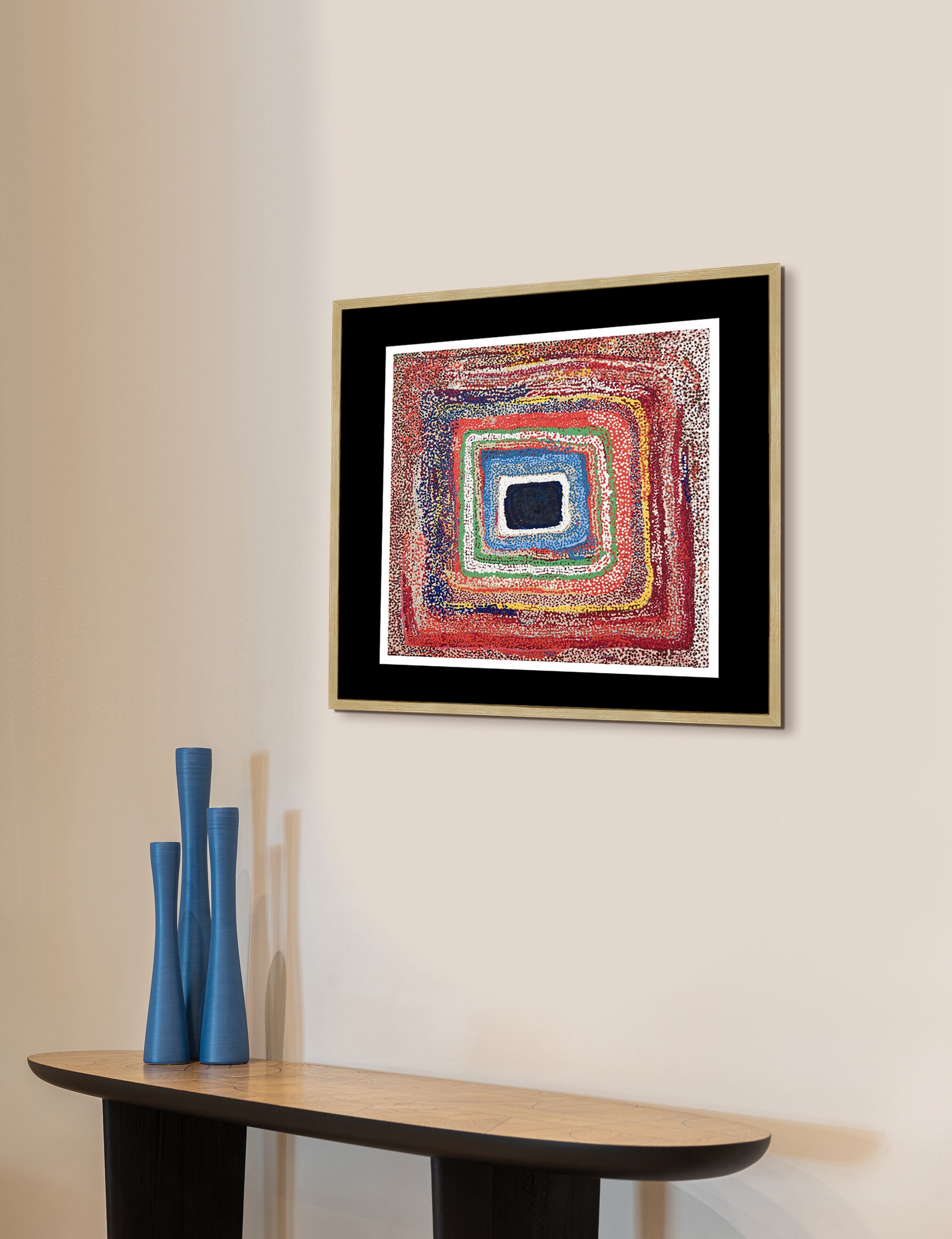 アボリジニ アート フレーム入りキャンバス プリント: Mulyatinki