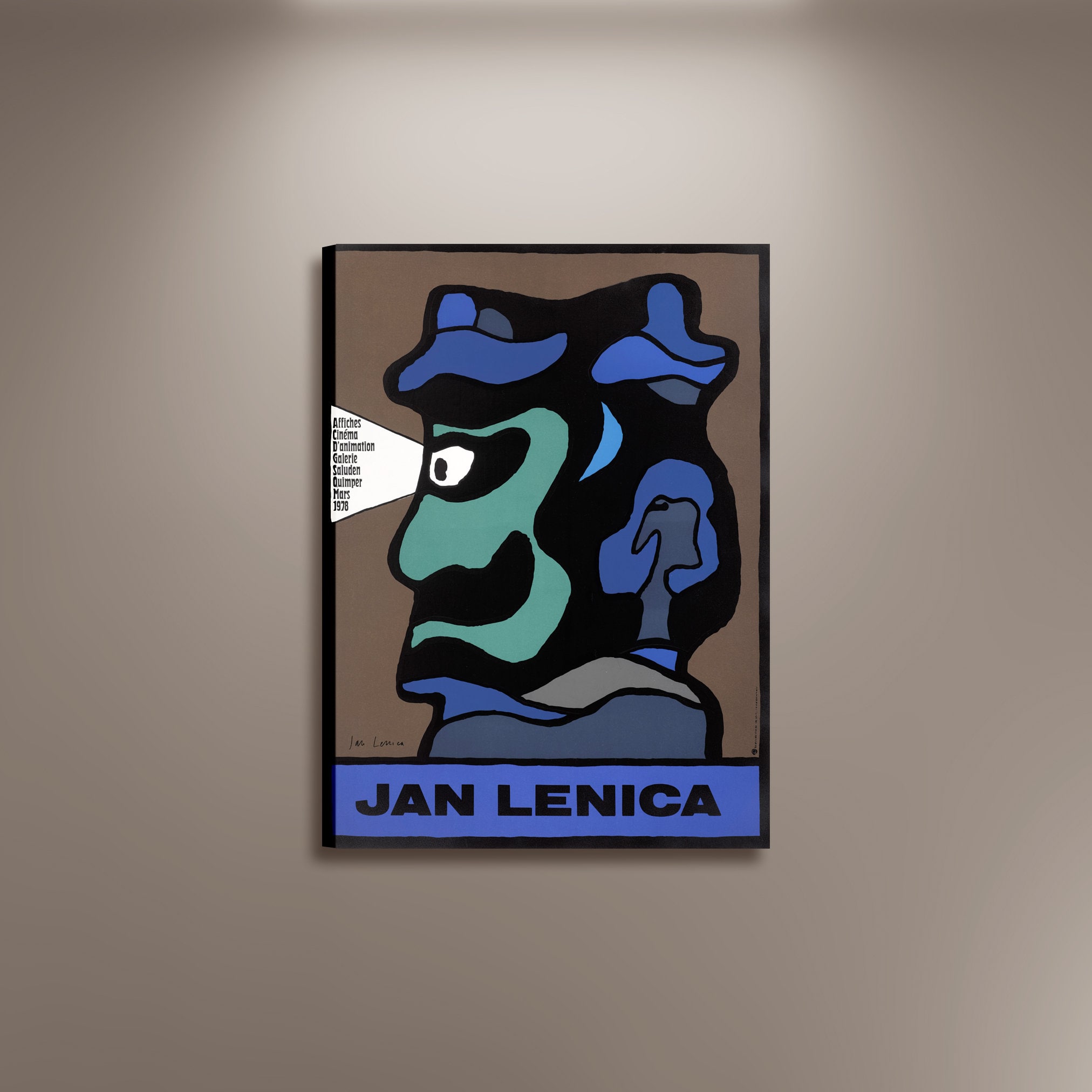 アート・デザイン・音楽 JAN LENICA: Plakat & Film Jan Lenica Vintage French Poster: Framed Animation Cinema Art
