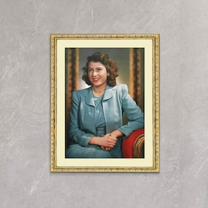 Queen Elizabeth II Portrait Photography Poster Exclusive Framed Canvas Print, Her Majesty, Princess Elizabeth, Canvas Wall Art