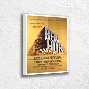Póster publicitario de Ben Hur 1959, impresión en lienzo, arte de pared, arte imprimible, impresión digital, arte moderno, arte abstracto, decoración de arte de pared en lienzo