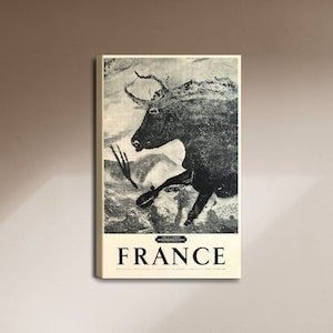 Francia, Grotte de Lascaux Tela stampa poster vintage originale, Grotta di Lascaux, Windels (fotografo), Poster vintage, arte murale su tela
