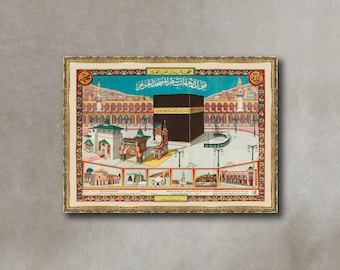 The Kaaba Photo Print: Modern Islamic Wall Art Canvas