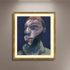 Francis Bacon Studio Autoritratto Poster Vintage Stampa su tela incorniciata, Poster Vintage, Poster pubblicitario, opera d'arte, arte murale