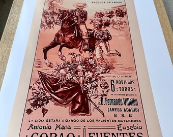 ヴィンテージのスペイン闘牛ポスター：バレンシアの闘牛場（プラサ・デ