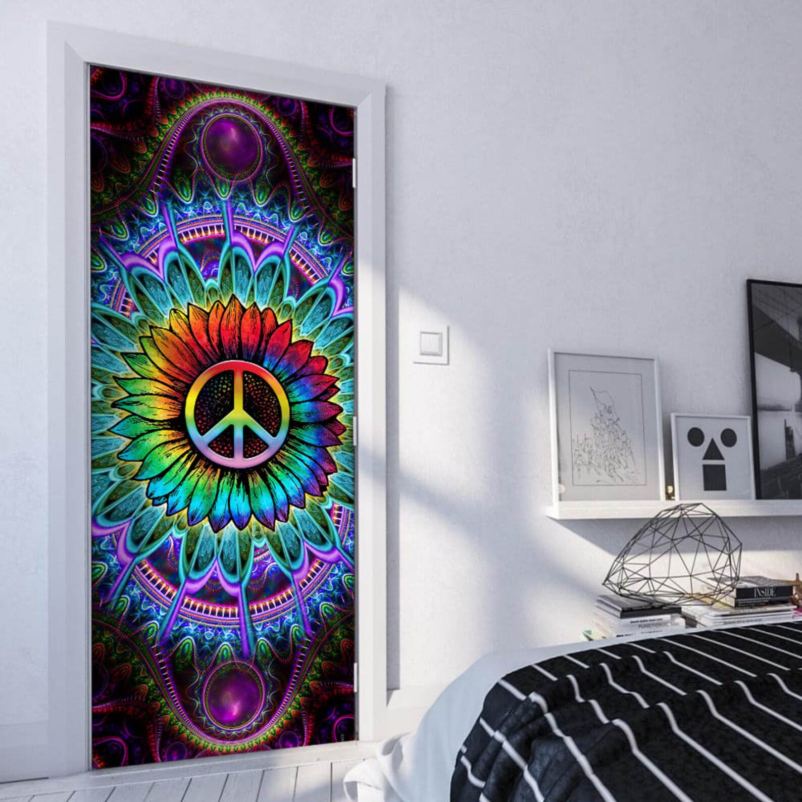 Hippie Door Cover_5 Cute Door Cover Christmas Outdoor Cover Etsy