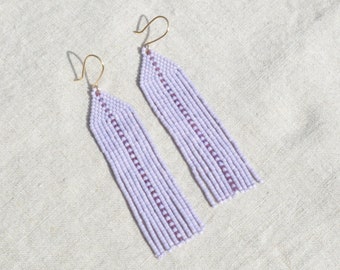 Sequim Lavender Small Fringe Earrings