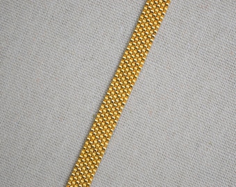 Gold Beaded Bracelet w/ 14kt Gold Filled Magnetic Closure