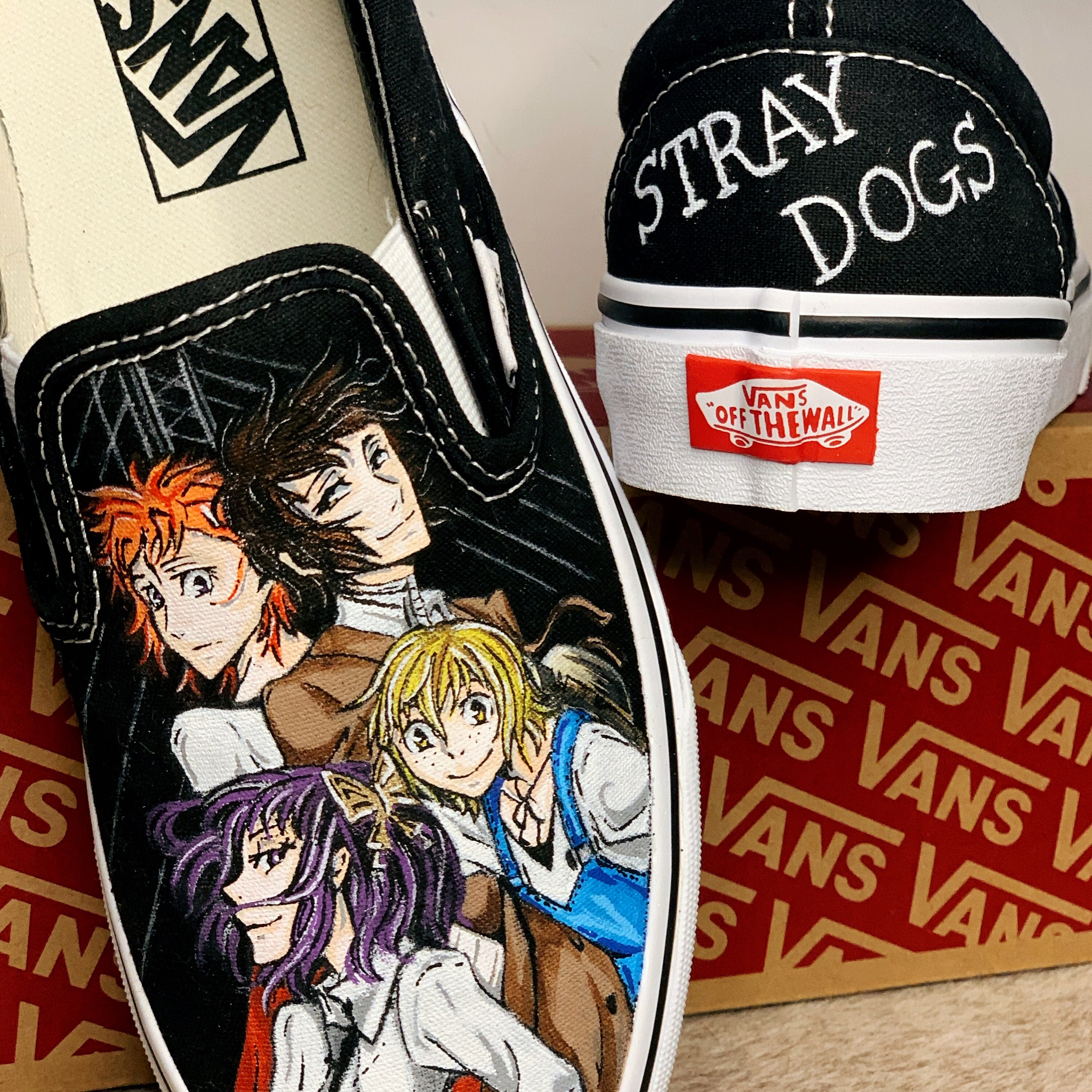 Custom Painted Vans Anime Shoes Shoe Shown Is Request for Etsy