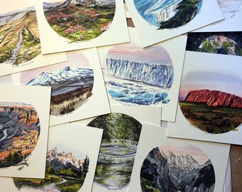 Personalised Landscape Drawing - Circle