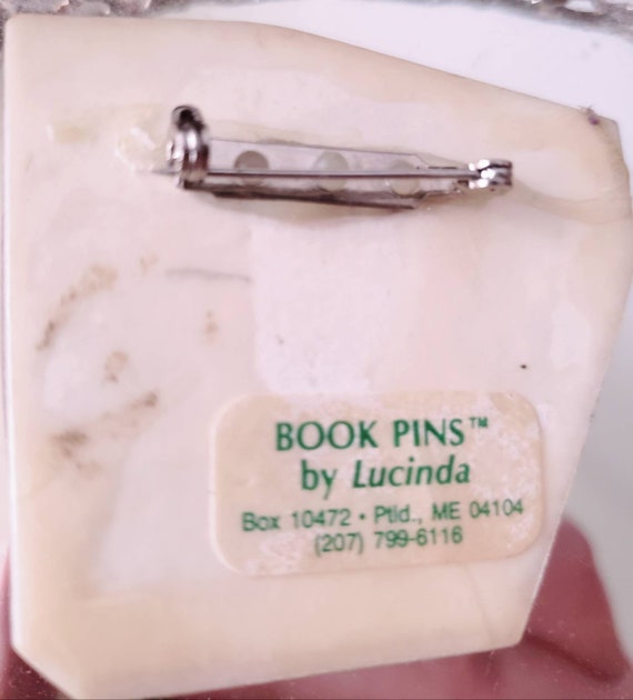 BOOK Pins by Lucinda, LIBRARIAN Present Brooch, G… - image 3