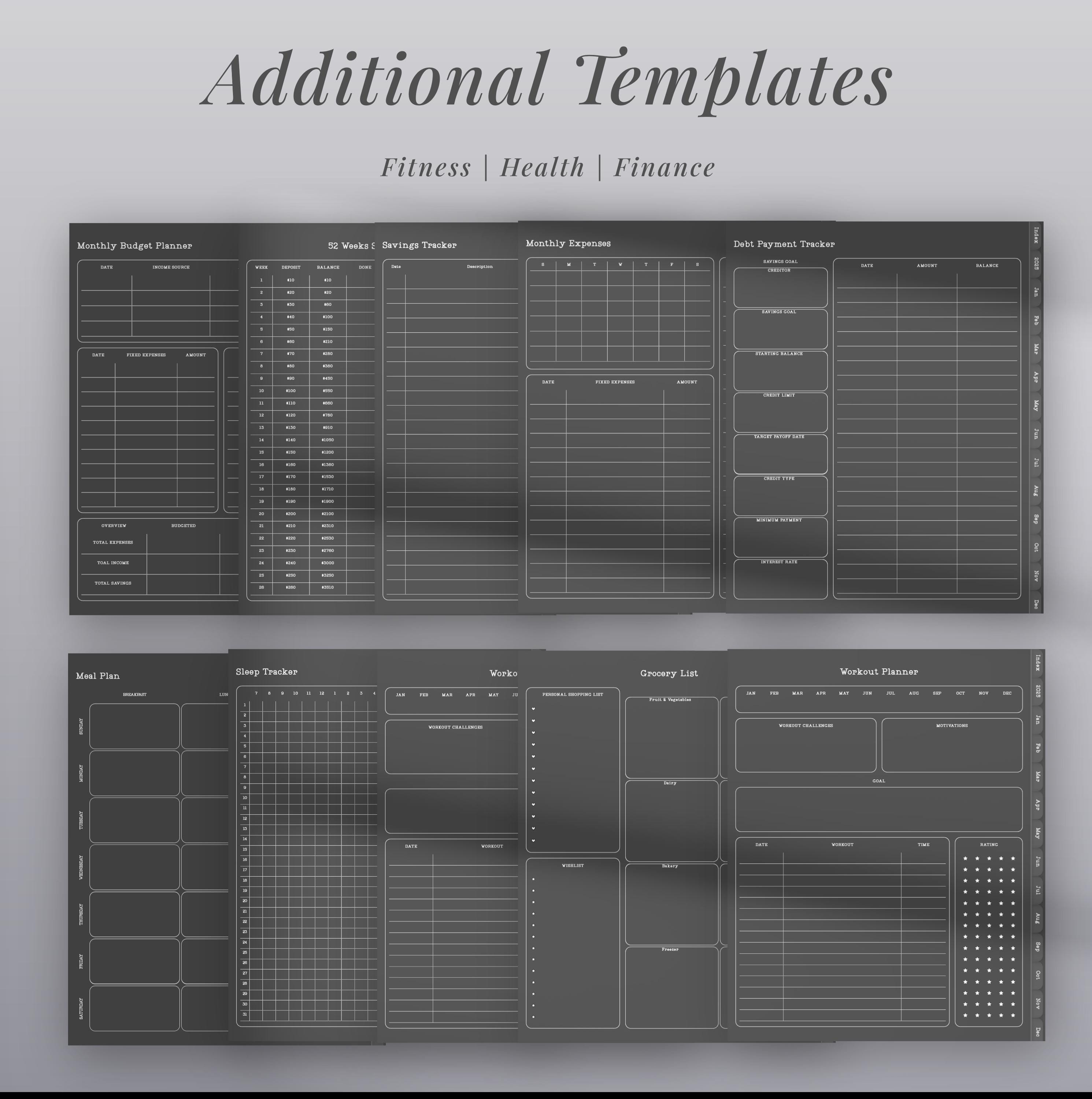 2025 Dark Mode Digital Planner, Night Mode Goodnotes, iPad Dark Planner ...