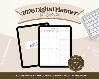 All in One Planner | 2026 Digital Planner GoodNotes | iPad Planner 2026