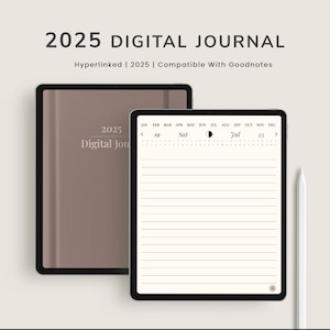 Digital Daily Journal, Goodnotes Digital Journal, iPad Journal, Goodnotes Notebook, Hyperlinked Journal, Notability Journal