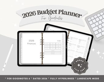 Digital Budget Planner for Goodnotes - Simple Monthly Budget and Finance Tracker