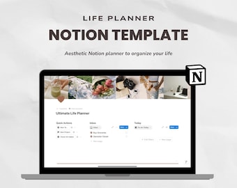 Notion Life Planner Template: All-in-One Personal Dashboard (Digital Download)