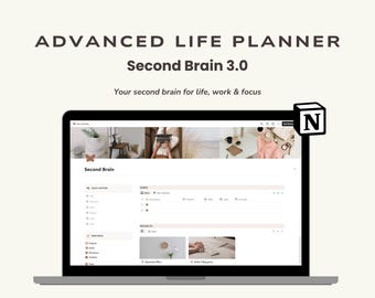 Sjabloon Notion Second Brain, P.A.R.A. Systeemdashboard