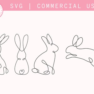 Hase SVG, Hase SVG, Single-Line Hase, Hase Umriss SVG, Osterhase SVG, Ostern Bundle, Line Art Hase, Ostern Linie Kunst