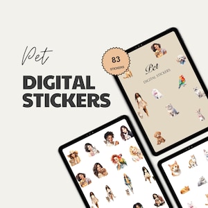 Digital Stickers Goodnotes, Precropped Digital Planner Stickers, Daily Digital Stickers, Aesthetic Digital Stickers
