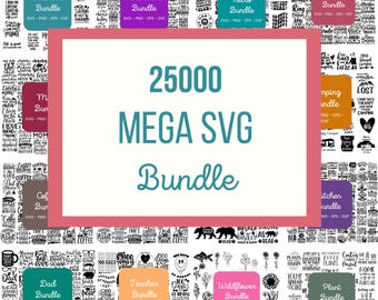 25,000 Mega SVG Design Bundle: Retro, Floral, & More (Personal Use)
