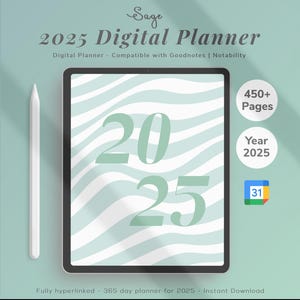 2025 Digital Planner GoodNotes, iPad Planner 2025, Simple Digital Planner, Notability Digital Planner, Hyperlinked PDF Planner