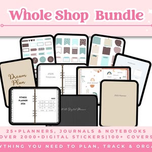 Whole Shop Digital Planner Bundle 2026 | GoodNotes | iPad Planner