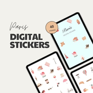 Digital Stickers Goodnotes, Precropped Digital Planner Stickers, Daily Digital Stickers, Aesthetic Digital Stickers
