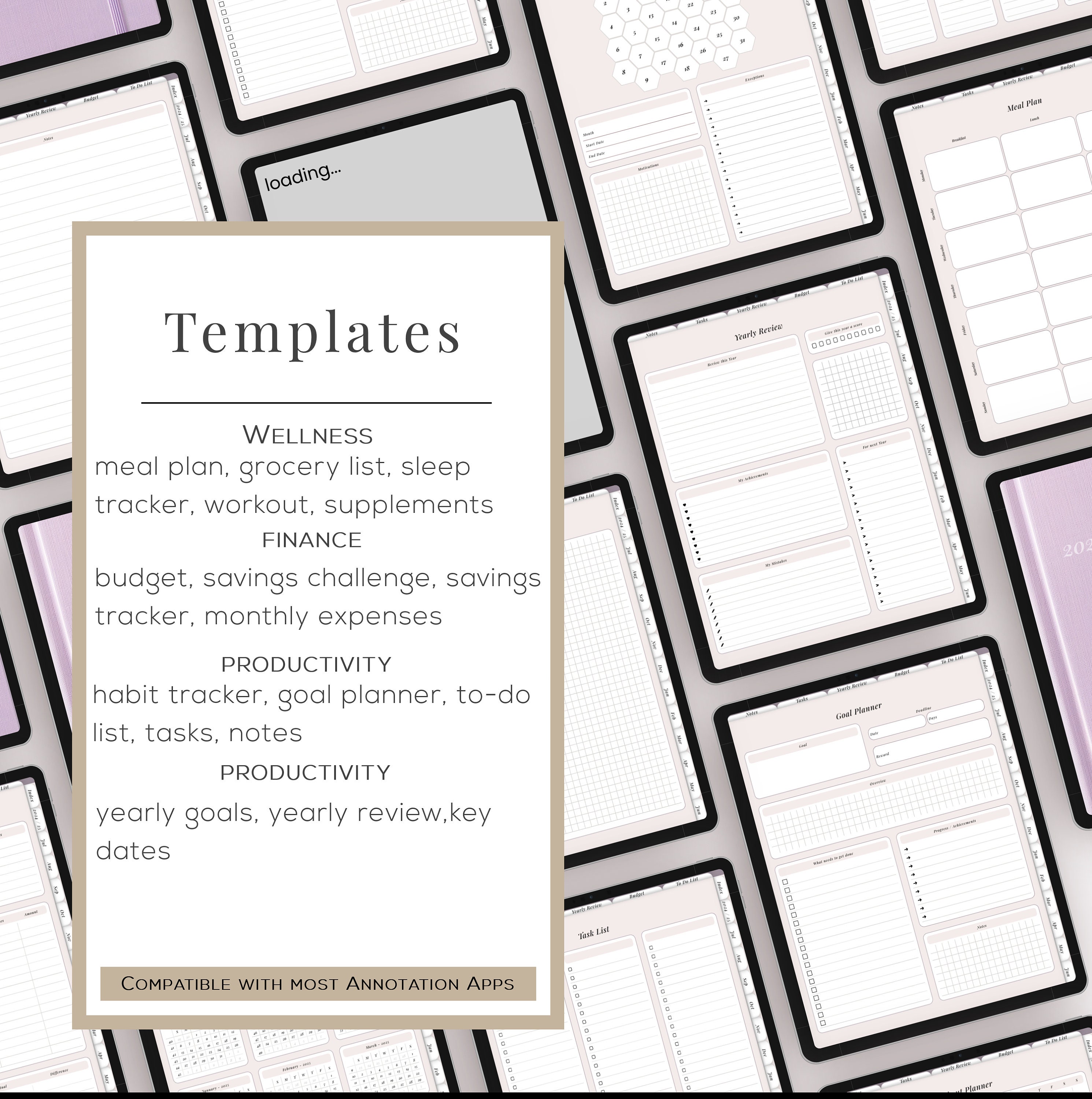 2024 2025 Mid Year Digital Planner, Dated Daily, Weekly, Monthly ...