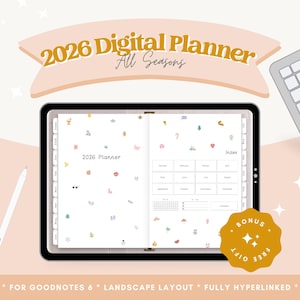 All in One Digital Planner | 2026 Landscape Digital Planner | GoodNotes | iPad Planner 2026