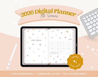 All in One Digital Planner | 2026 Landscape Digital Planner | GoodNotes | iPad Planner 2026
