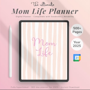 Mom Digital Planner, Mom Life Planner, Busy Mom Planner, Mom Planner Adhd, Digital Cleaning Planner, 2025 Goodnotes Mom Planner