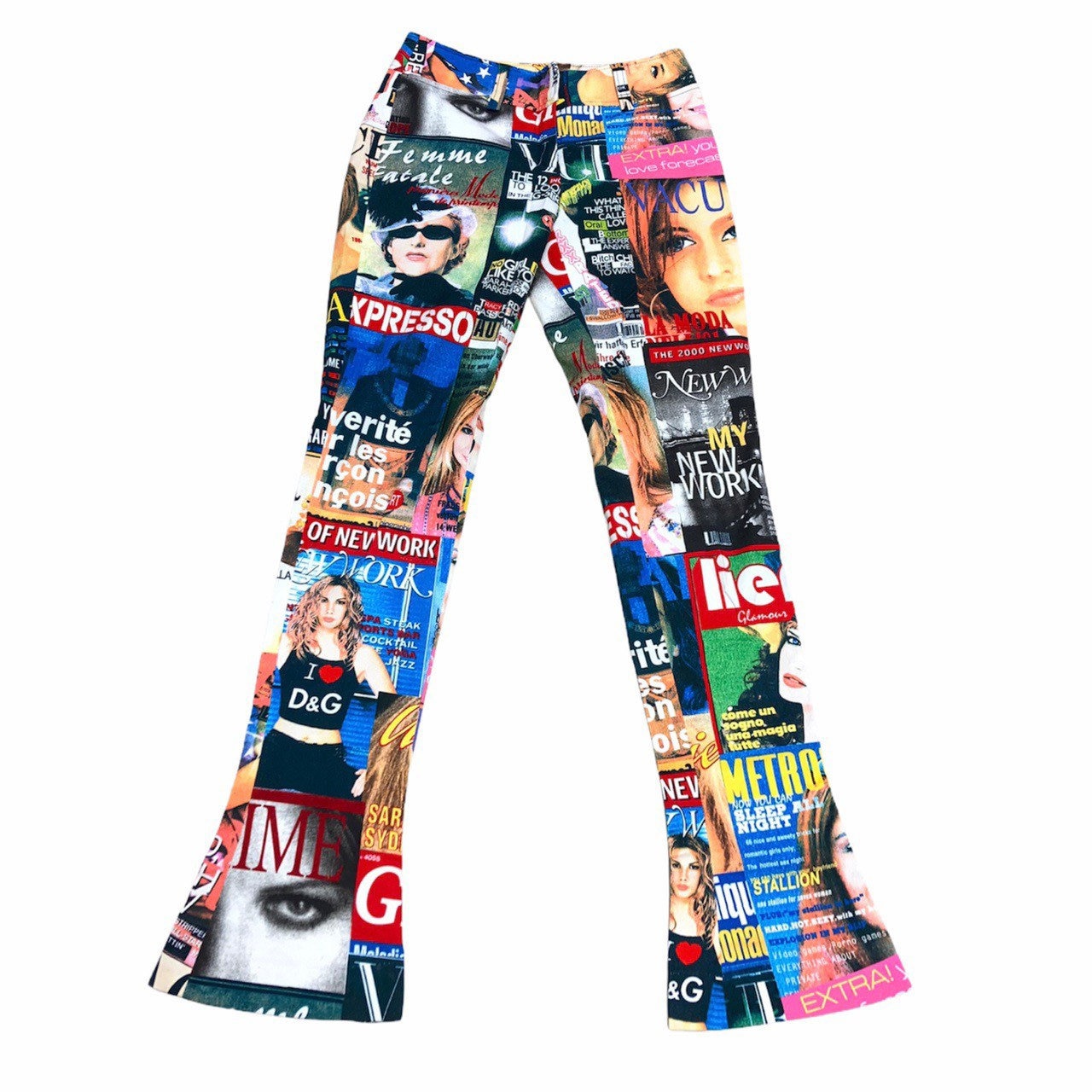 【関税＆送料込み】Dolce & Gabbana Flared Pants Flared branded stretch lace pants in Pink for Women