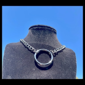 Gunmetal O Ring Choker Chain