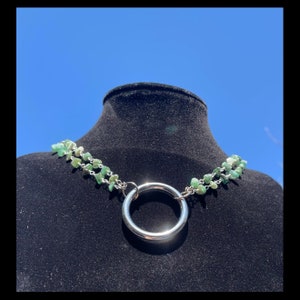 Uncut Emerald O Ring Choker