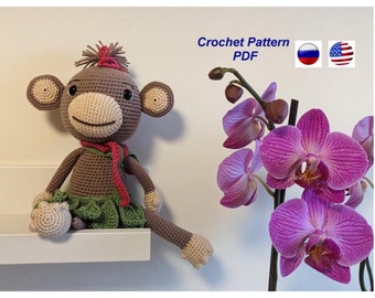 Monkey / Crochet Pattern / DIY / Toys babys / Babys Room design