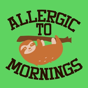 Allergic to Mornings Planner Cover - INSTANT DOWNLOAD
